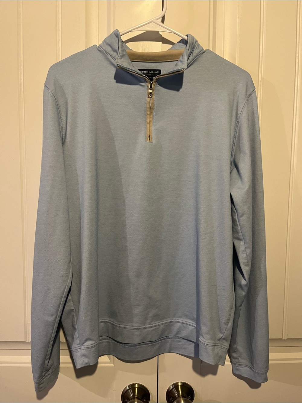 Peter Millar Pale Blue Quarter-Zip Cardigan